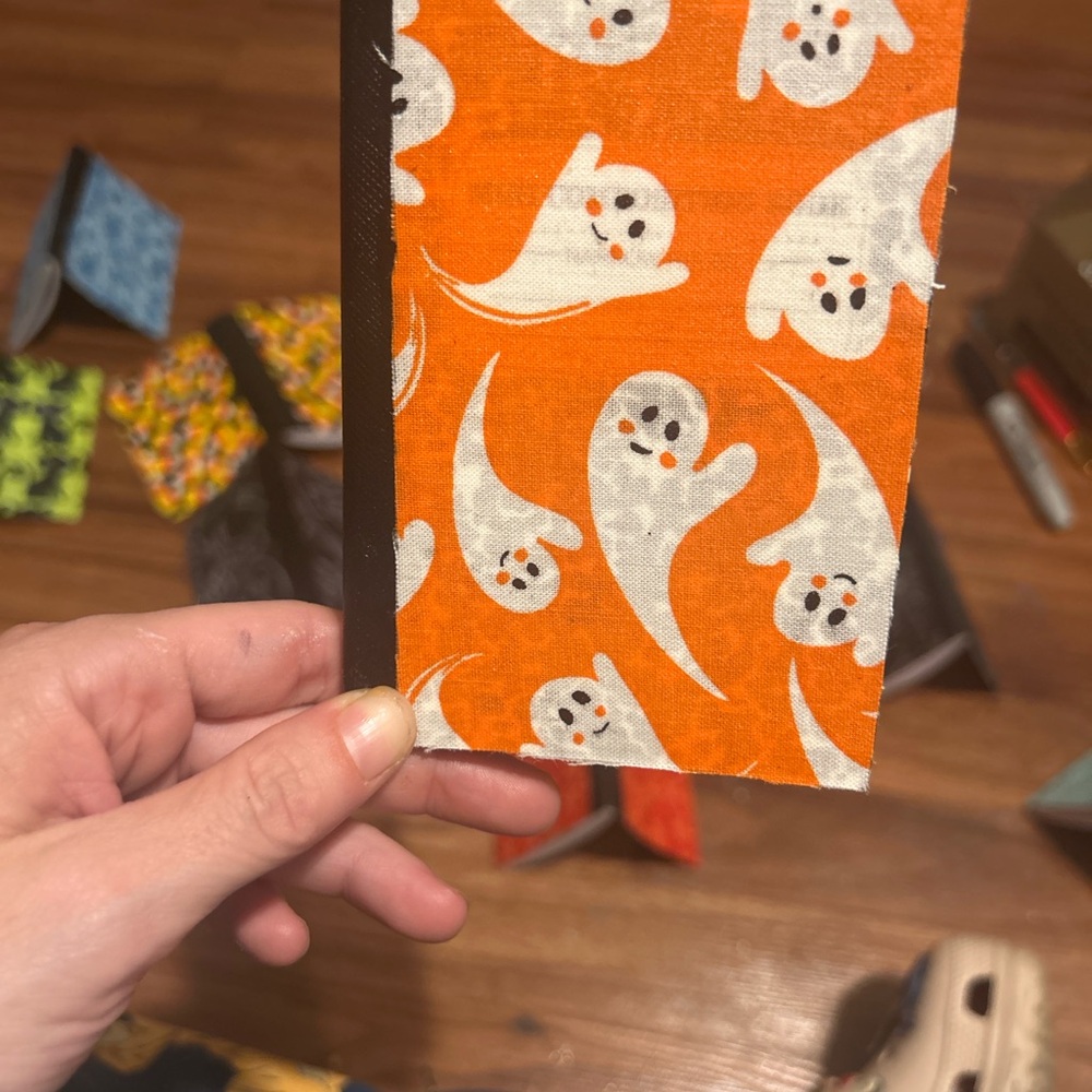 Orange Ghost Patterned Notebook